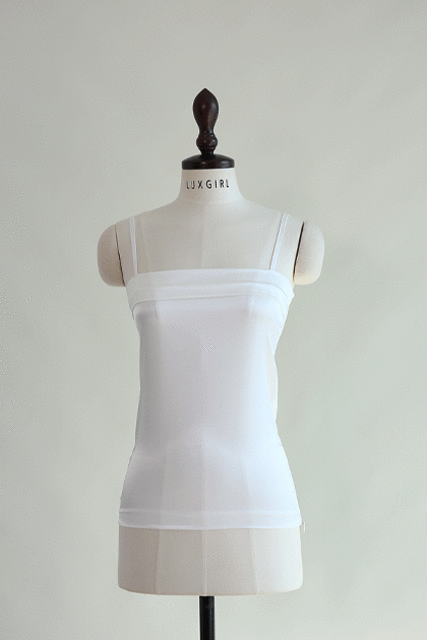 1단 4단 끈 나시 탑  면접 정장 민소매 오피스룩 흰색 유니폼 이너 77 